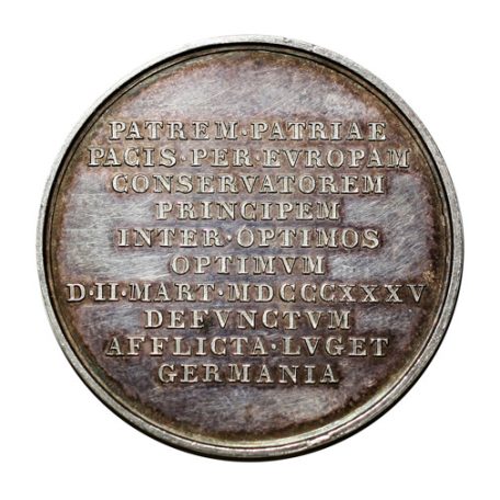 I. Ferenc ezüst érem 1835