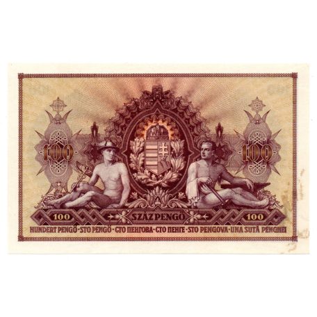 100 Pengő Bankjegy 1943. - Szálasi 100 Pengő -