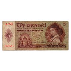 5 Pengő Bankjegy 1939 F