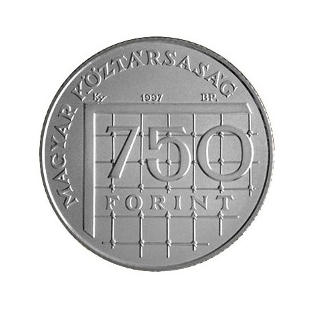 Labdarúgó Világbajnokság ezüst 750 Forint 1997 BU