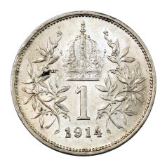 Ferenc József 1 Korona 1914 gEF-aUNC 4,99g Ag835