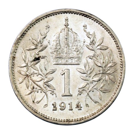 Ferenc József 1 Korona 1914 gEF-aUNC 4,99g Ag835