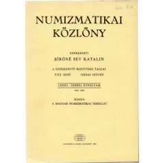 Numizmatikai Közlöny 82-83. évfolyam 1983-1984