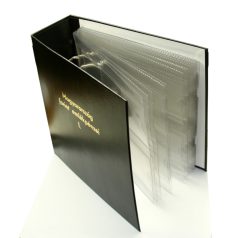 Érmetároló album fekete színben