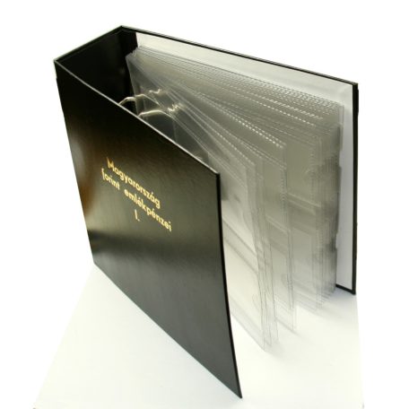 Érmetároló album fekete színben