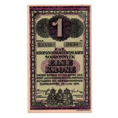 1916 Sopronnyék hadifogolytábor 1 Korona Római sorozat