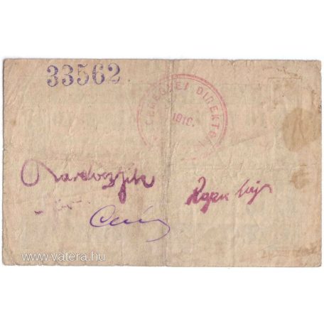 Mosonmagyaróvár Direktóriuma 10 Korona utalvány 1919