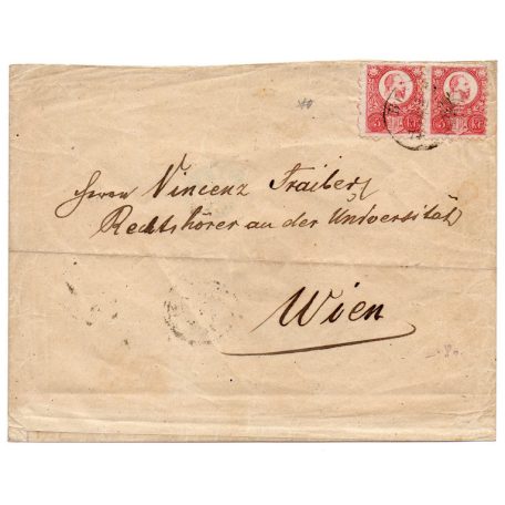 Réznyomású 5 Krajcáros pár 2. súlyfokozatú levélen 1874