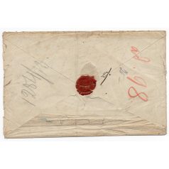   1871-es Réznyomatos 10 Krajcár pár levélen SZATMÁR bélyegzés