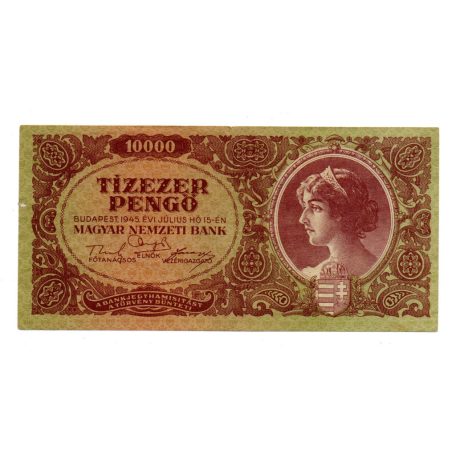 10000 Pengő Bankjegy 1945 F
