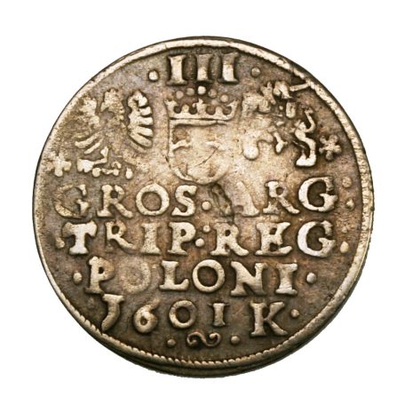 Lengyelország III. Zsigmond 3 Garas Trojak 1601 Krakkó