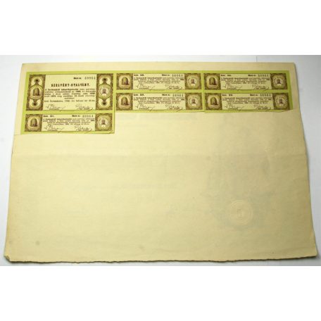 1940 Szekszárdi Takarékpénztár 10 Pengő Részvény