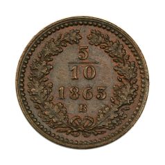 Ferenc József 5/10 Krajcár 1863 B