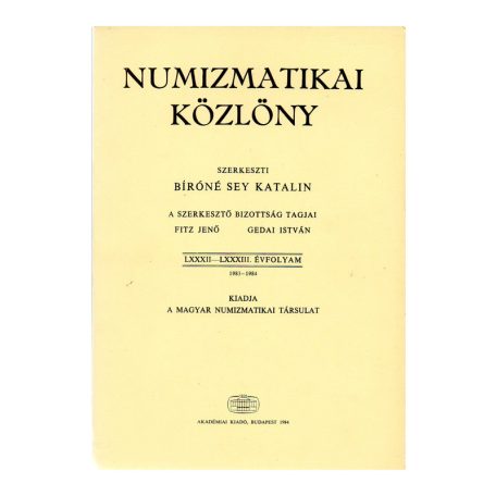 Numizmatikai Közlöny 82-83. évfolyam 1983-1984