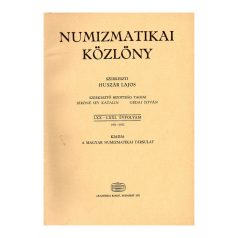 Numizmatikai Közlöny 70-71. évfolyam 1971-1972