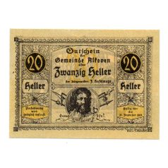 Ausztria Notgeld Alkoven 20 Heller 1920