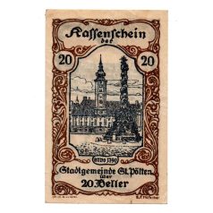 Ausztria Notgeld Sankt Pölten 20 Heller 1920