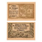 Ausztria Notgeld St. Georgen an der Gusen 50-99 Heller 1920 2 db
