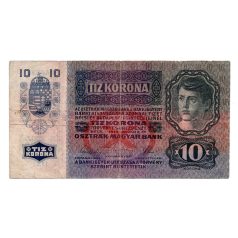 10 Korona Bankjegy 1915 F