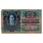 20 Korona Bankjegy 1913 I. kiadás Románia felűlbélyegzéssel VG