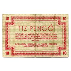 Szekszárd város 10 Pengő 1945