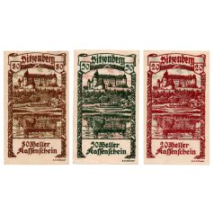 Ausztria Notgeld Sitzenberg 20-50-80 Heller 1920