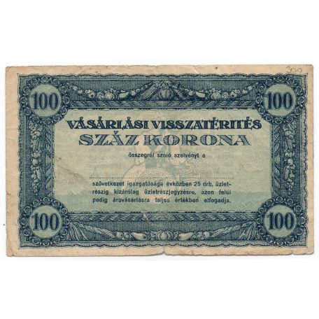 100 Korona Vásárlási visszatérítés  HANGYA