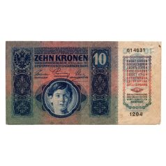 10 Korona Bankjegy 1915 gVF