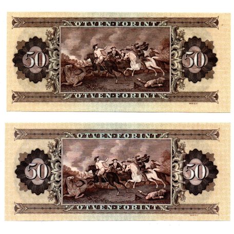 50 Forint Bankjegy-pár 1980 H és D sorozat