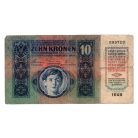 10 Korona Bankjegy 1915 román felülbélyezéssel VG