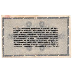   500000 Adópengő 1946 P52A aEF sor- és folyószám nélkül