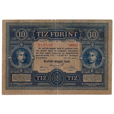 10 Forint/Gulden Bankjegy 1880