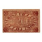 Pécs város Házipénztár 20 Fillér pénztárjegy 1919