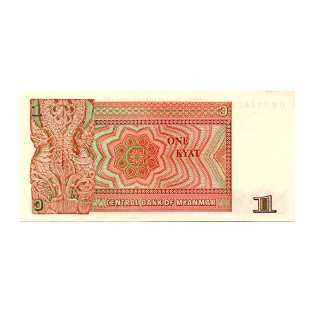 Mianmar 1 Kjap Bankjegy 1990 P67