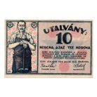 Schlick-Nicholson Gép Waggon és Hajógyár 10 Korona utalvány 1919