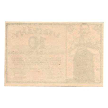 Schlick-Nicholson Gép Waggon és Hajógyár 10 Korona utalvány 1919