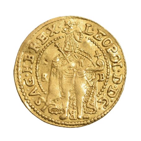 I. Lipót Aranyforint 1680 K-B, rablóvárak magánverete