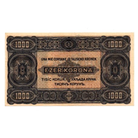 1000 Korona Államjegy 1923 8 FILLÉR felülbélyegzéssel aEF-EF