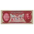 100 Forint Bankjegy 1968 MINTA lyukasztás és bélyegzés B000