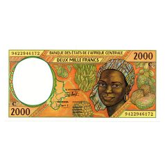 Közép Afrikai Államok - Kongó 2000 Frank Bankjegy 1994