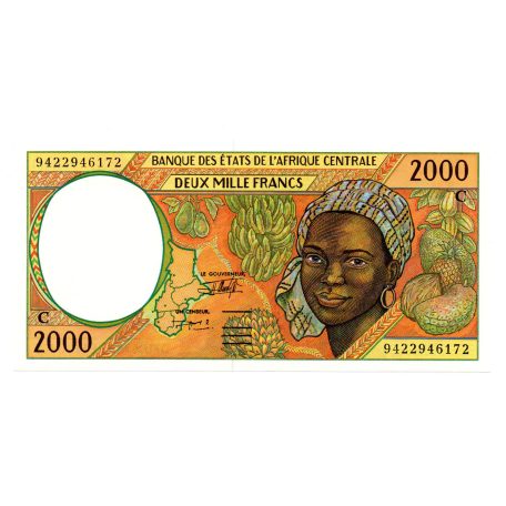 Közép Afrikai Államok - Kongó 2000 Frank Bankjegy 1994