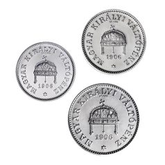 Ferenc József 1 10 20 Fillér 1906 UV ezüst leveret