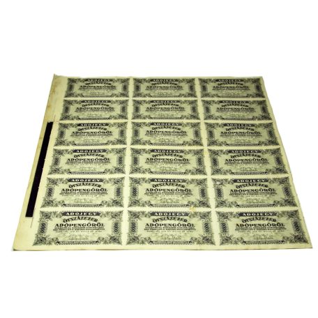 500000 Adópengő 1946 felvágatlan ív UNICUM