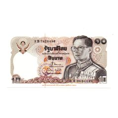   Thaiföld 10 Baht Bankjegy 1995 P98 aUNC-UNC, hajtatlan Emlékkiadás