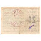 Mosonmagyaróvár Direktóriuma 20 Korona utalvány 1919