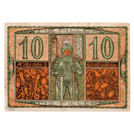 Sopron Város 10 Fillér Utalvány 1918.