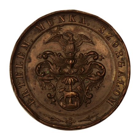 Érdemérem az iparos ifjúsági egylet debreceni kiállítására 1881