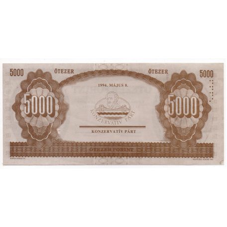 5000 Forint Reklámpénz Konzevatív Párt 1994