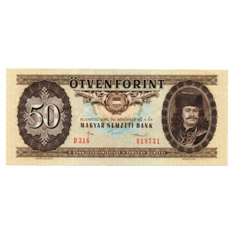 50 Forint Bankjegy 1986 EF
