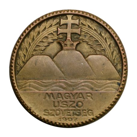 Greff Lajos: Magyar Úszó Szövetség bronz érem 1907